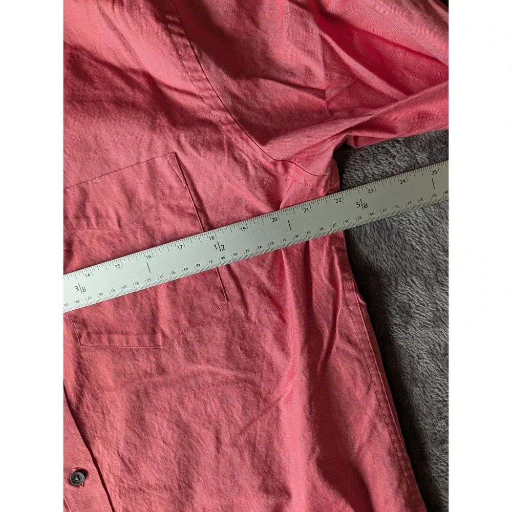 Banana Republic Mens Salmon Cotton Button Down Shirt Small 14-14.5 Long Sleeve